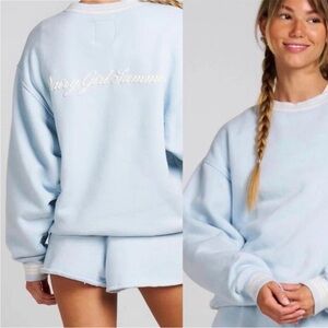 Dairy Boy “Dairy Girl Summer” Oversized Varsity Crewneck Pullover